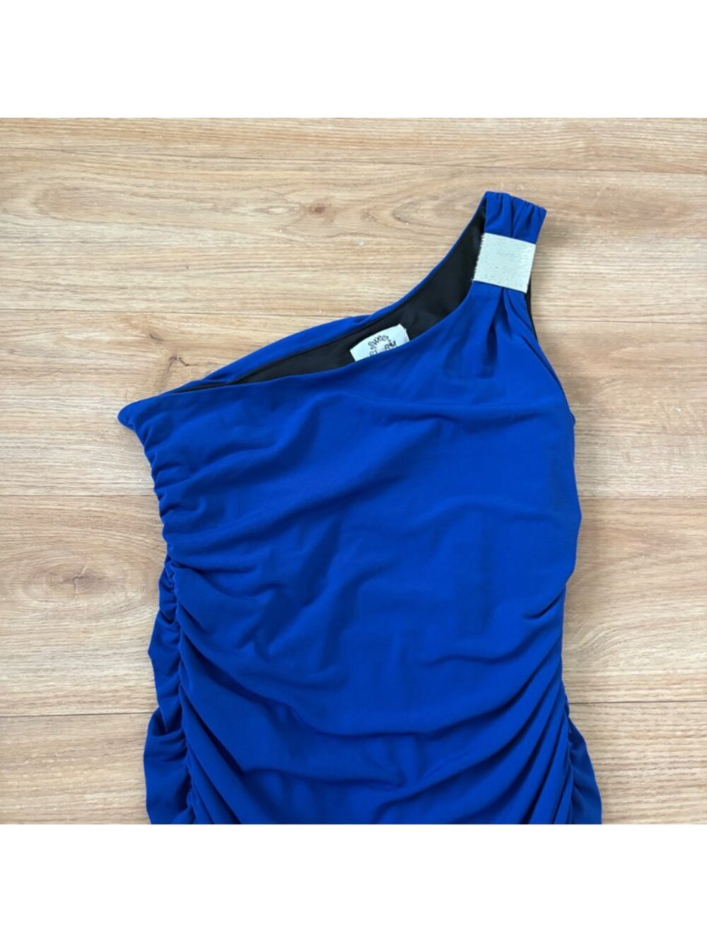 Sweet Storm Asymmetrical Strap Bodycon Mini Dress Royal Blue Women’s Sz M - Picture 3 of 7